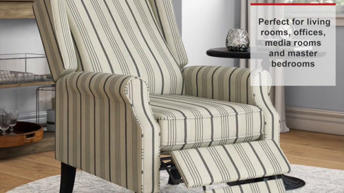 Striped fabric online recliners